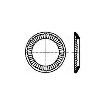 podložka Podložka pérová,s vnějším zoubkováním M8 D=13mm h=1,4mm