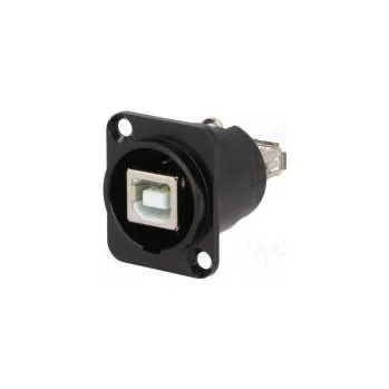 Elektrická zásuvka Adaptér USB A zásuvka-zezadu,USB B zásuvka-zepředu FT kov