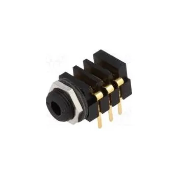 Elektrická zásuvka Zásuvka Jack 3,5mm x 18,6mm zásuvka stereo s vypínačem THT