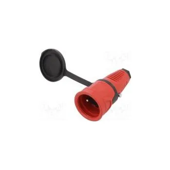 Elektrická zásuvka Konektor napájecí AC zásuvka zásuvka 2P+PE 250VAC 16A PIN 3