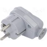 Konektor napájecí AC vidlice zástrčka 2P+PE 250VAC 16A šedá