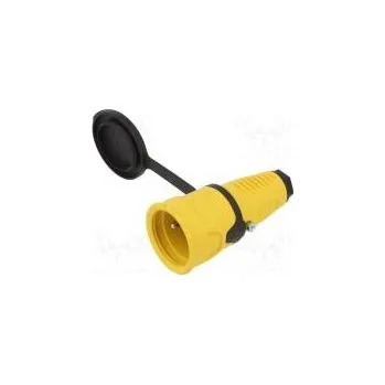 Elektrická zásuvka Konektor napájecí AC zásuvka zásuvka 2P+PE 250VAC 16A PIN 3