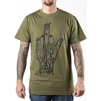 Pánské tričko PITCHA triko NICE DAY 2 khaki green - 2XL