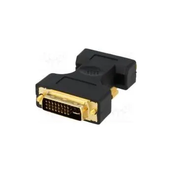 Video redukce Adaptér D-Sub 15pin HD zásuvka,DVI-I (24+5) vidlice černá
