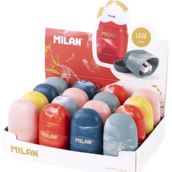 Guma + ořezávátko MILAN Capsule Lava (4 barvy) 566455