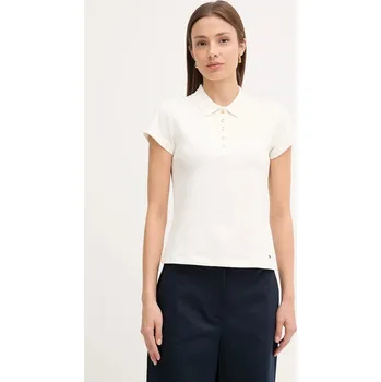 Polo tričko Tommy Hilfiger WW0WW45768 béžová 01X, vel. S