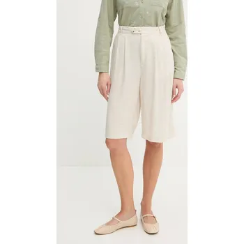 Lněné kraťasy Answear.LAB BS3058.tos béžová 80X, vel. L