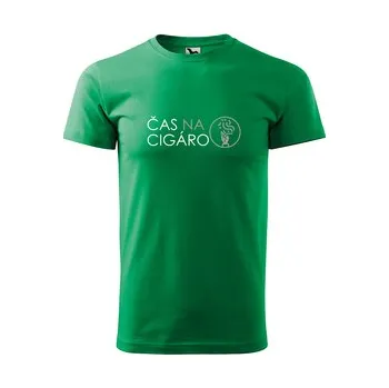 Pánské tričko Tričko s potiskem Čas na cigáro: zelené L