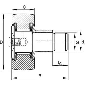 KRE 19-PP INA Snímací kladka