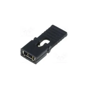 Elektrická zásuvka Propojka kolíkové zásuvka otevřené,s držákem 2,54mm 1x2