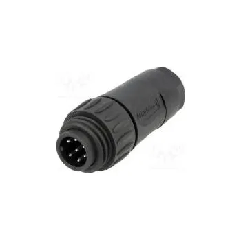 Elektrický konektor Konektor kulatý zástrčka PIN 7 vidlice pájení stříbřený 250V