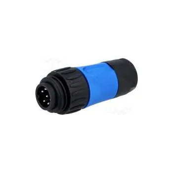 Elektrický konektor Konektor kulatý zástrčka PIN 7 vidlice pájení stříbřený 250V