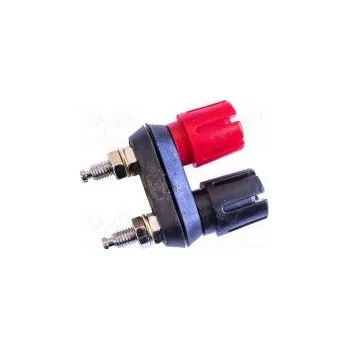 Elektrická zásuvka Konektor zásuvka banánek 4mm černá 30A na panel -40÷80°C