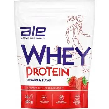 Protein Protein syrovátkový koncentrát - WPC ALE prášek 600 g příchuť jahoda
