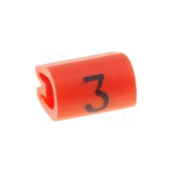 Elektrický konektor Kabelové značky pro kabely a vodiče Symbol štítku 3 2÷3,2mm