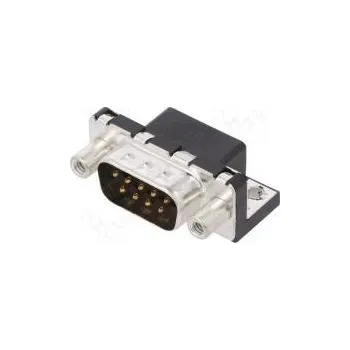 Elektrická zásuvka D-Sub PIN 9 zásuvka LD vidlice Zajištění šroubky úhlové 90°