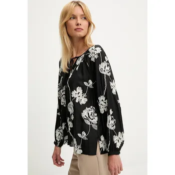 Dámská halenka Halenka Answear.LAB dámská, černá barva, s aplikací LG1650 99X, vel. M/L