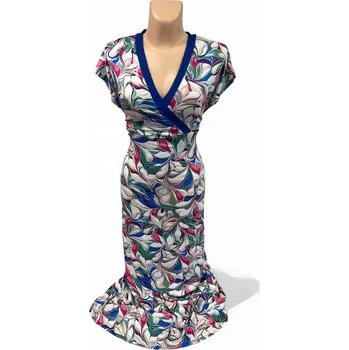 Dámské šaty Šaty pro svatební matky KLASA, Barva Světle modrá, Velikost XXXL 54, Materiál 96% Viskoza 4% Lycra