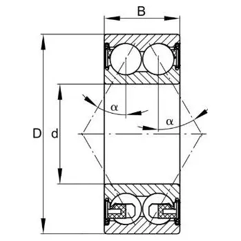3200 2Z ZVL Dvouřadé kuličkové ložisko s kosoúhlým stykem