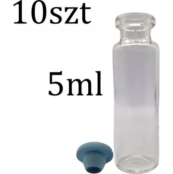 10 x Skleněná lahvička vialka zkumavka 5 ml + gumová zátka korek