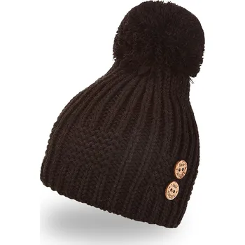 Čepice Čepice pletená bambule knoflíky Outlast ® - černá - Velikost 6