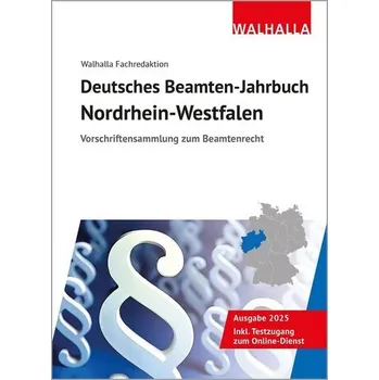 Deutsches Beamten-Jahrbuch Nordrhein-Westfalen 2025 - Walhalla Fachredaktion
