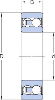 2205 E-2RS1TN9/C3 SKF Dvouřadé naklápěcí kuličkové ložisko