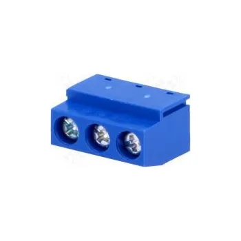 Elektrický konektor Svorkovnice do plošného spoje úhlové 90° 5mm póly 3 na PCB