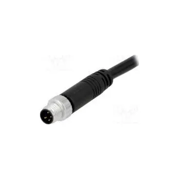 Elektrický konektor Konektor M8 5m vidlice PIN 4 přímý s vývodkou,s vodiči 3A