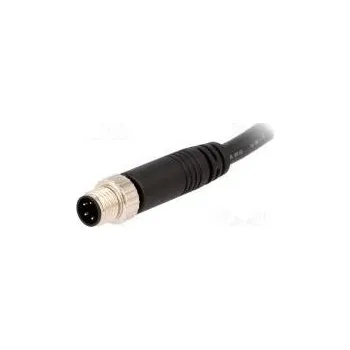 Elektrický konektor Konektor M8 1m vidlice PIN 4 přímý s vývodkou,s vodiči 3A