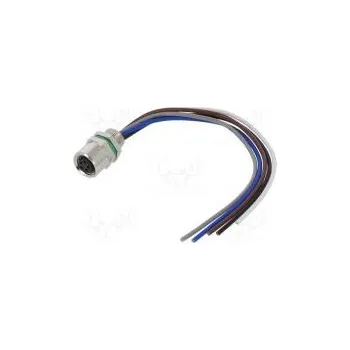 Elektrická zásuvka Konektor M8 zásuvka PIN 5 přímý do panelu zásuvka 3A 30V