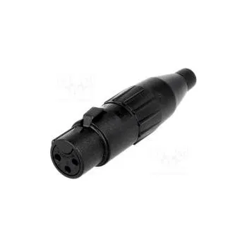 Elektrická zásuvka Zástrčka XLR zásuvka PIN 3 přímý na kabel pájení pocínovaný