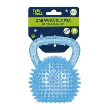 Hra na zahradu Zabawka dla psa Piłka 9,5cm z uchwytem niebieska TRICK&ROLL 560677