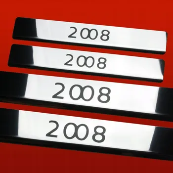 autokoberec PEUGEOT 2008 Kryty prahů z nerezové oceli 304, lesklý povrch C