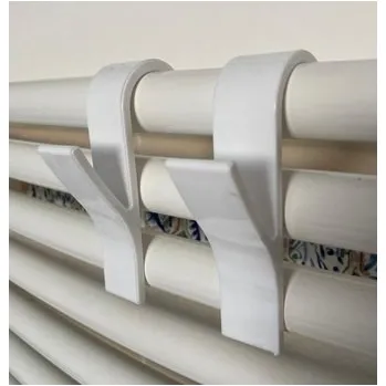 Radiátor Věšák na radiátor plast 6ks bílá/transparentní