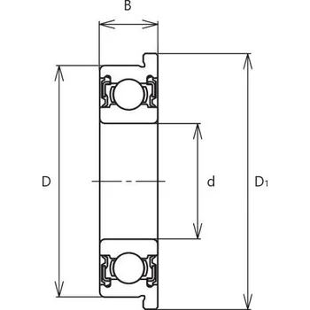 F 6800-2RS EZO Jednořadé kuličkové ložisko s přírubou