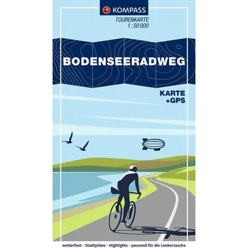 KOMPASS Fahrrad-Tourenkarte Bodenseeradweg 1:50.000