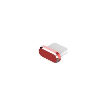 Záslepka aluminium pro konektor USB Typ C, barva red