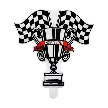 Party dekorace Narozeninová svíčka Formule 1 – Champion, 7,3 x 8 cm