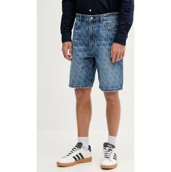 Pánské kraťasy Džínové šortky Calvin Klein Jeans pánské, modrá barva, LV04RC722G 55J, vel. 34