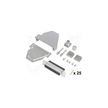 Elektrická zásuvka D-Sub PIN 25 zástrčka zásuvka krimpovací na kabel černá