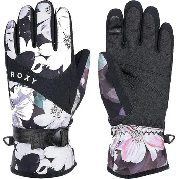 Rukavice rukavice Roxy Jetty - KVJ1/True Black Blurry Flower L - junior size