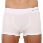 Pánské boxerky Gino bezešvé bambusové bílé (53005) S