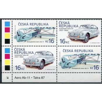 Poštovní známka Česká pošta (2016) Pof. 903 - 904 ** (4-bl) - Česká republika - Historické dopravní + nápis (11)