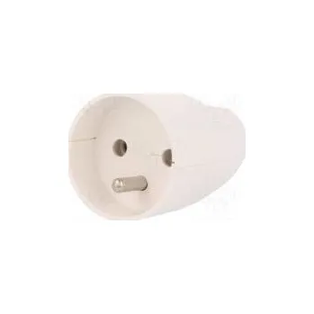 Elektrická zásuvka Konektor napájecí AC zásuvka zásuvka 2P+PE 250VAC 16A bilá