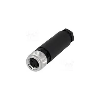 Elektrická zásuvka Konektor M8 zásuvka PIN 3 přímý na kabel zástrčka