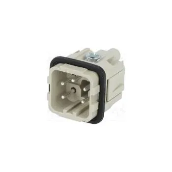 Síťový konektor Konektor HDC vidlice CK/MK PIN 5 4+PE velikost 21.21 10A