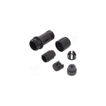 Elektrický konektor Konektor kulatý zástrčka vidlice PIN 6 bez kontaktů na kabel