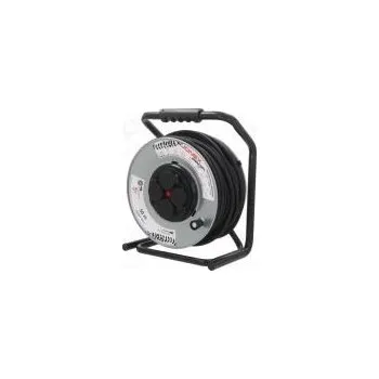 Napájecí kabel Prodlužovací síťový kabel Zásuvky 4 neoprén černá 50m 16A