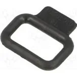 Pružná smyčka PVC černá W 23,8mm Dl 16mm k připevnění kabelů